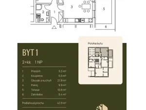 Prodej bytu 1+kk, Lenora, 29 m2