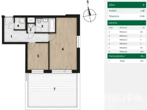 Pronájem bytu 2+kk, Praha - Hostivař, Arnošta Staňka, 48 m2