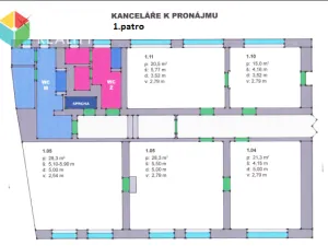 Pronájem kanceláře, Beroun - Beroun-Město, Plzeňská, 18 m2