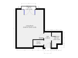 Pronájem bytu 1+kk, Praha - Libeň, Davídkova, 34 m2