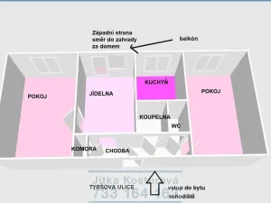Prodej bytu 3+1, Krnov - Pod Cvilínem, Tyršova, 60 m2