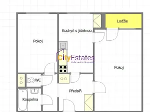 Prodej bytu 2+1, Praha - Lhotka, Na rovinách, 57 m2