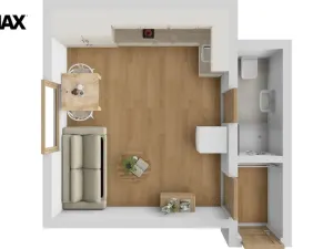 Pronájem bytu 1+kk, Hradec Králové - Pražské Předměstí, Jiřího Purkyně, 21 m2
