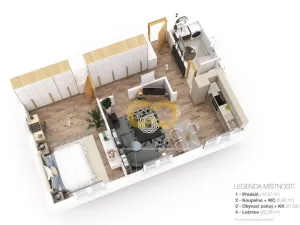 Prodej bytu 2+kk, Prachatice - Prachatice II, Vokova, 60 m2