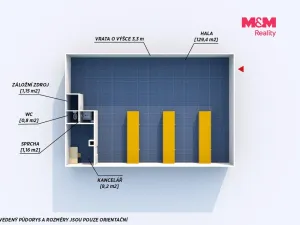 Pronájem výrobních prostor, Dubno, 150 m2