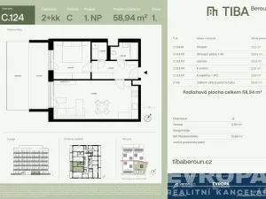 Prodej bytu 2+kk, Beroun, 59 m2