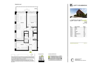 Pronájem bytu 3+kk, Praha - Vysočany, Kolbenova, 68 m2