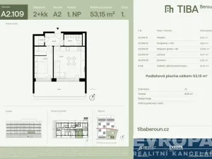 Prodej bytu 2+kk, Beroun, 53 m2