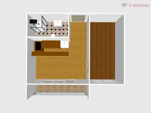 Pronájem bytu 2+kk, Brno - Starý Lískovec, Bosonožská, 35 m2