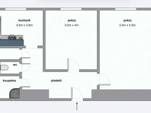 Pronájem bytu 2+1, Plzeň, Brojova, 55 m2