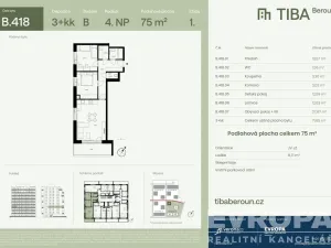 Prodej bytu 3+kk, Beroun, 75 m2