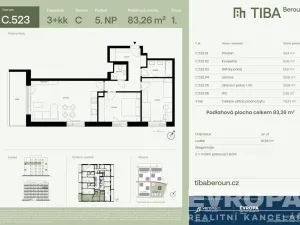 Prodej bytu 3+kk, Beroun, 83 m2