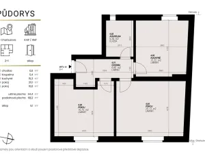 Prodej bytu 2+1, Brno, Charbulova, 65 m2