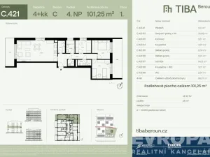 Prodej bytu 4+kk, Beroun, 101 m2