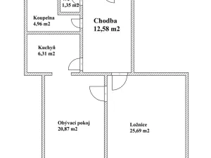 Prodej bytu 3+kk, Brno, Rybářská, 71 m2