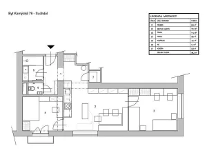 Pronájem bytu 2+1, Praha - Suchdol, Kamýcká, 60 m2