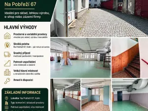 Pronájem skladu, Kolín, Na Pobřeží, 221 m2