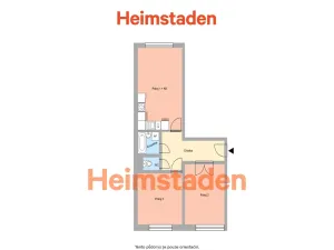 Pronájem bytu 3+kk, Ostrava - Moravská Ostrava, Bachmačská, 53 m2