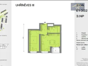 Prodej bytu 2+kk, Praha - Uhříněves, Ke kříži, 42 m2