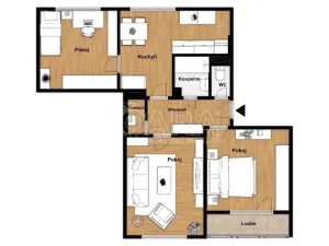 Prodej bytu 3+1, Velký Osek, Revoluční, 68 m2