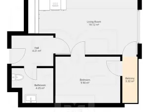 Pronájem bytu 2+kk, Praha - Černý Most, Arnošta Valenty, 41 m2