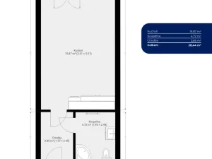 Pronájem bytu 1+kk, Zbůch, 32 m2