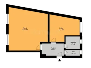 Pronájem bytu 2+kk, Praha - Újezd nad Lesy, Velebného, 57 m2