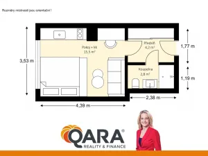 Prodej bytu 1+kk, Brno - Zábrdovice, Bratislavská, 23 m2