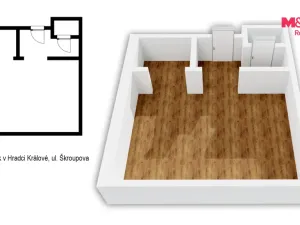 Prodej bytu 1+kk, Hradec Králové, Škroupova, 34 m2