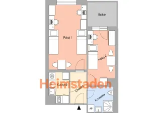 Pronájem bytu 2+1, Plzeň - Jižní Předměstí, Magisterská, 46 m2