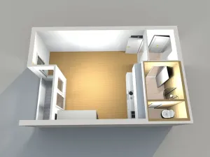 Pronájem bytu 1+kk, Praha - Letňany, Pavla Beneše, 36 m2
