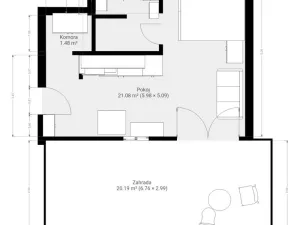 Pronájem bytu 1+kk, Brno, Netušilova, 32 m2