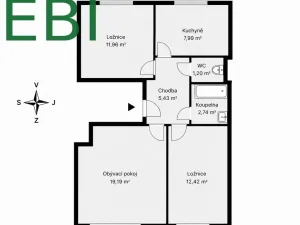 Prodej bytu 3+1, Červený Újezd, U Okálu, 82 m2