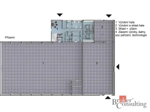 Pronájem výrobních prostor, Uherský Brod, Nivnická, 2850 m2