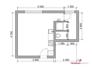Pronájem bytu 1+kk, Hradec Králové - Piletice, 23 m2