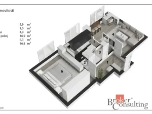 Prodej bytu 2+1, Chrudim - Chrudim III, Palackého třída, 53 m2