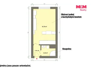 Prodej bytu 1+kk, Mariánské Lázně - Úšovice, Havlíčkova, 25 m2
