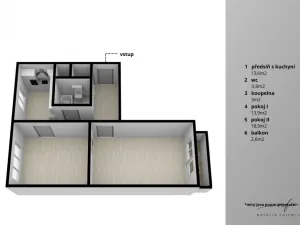 Prodej bytu 2+1, Habartov, Karla Čapka, 52 m2