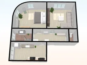 Pronájem bytu 2+1, Bohušovice nad Ohří, Nádražní, 68 m2