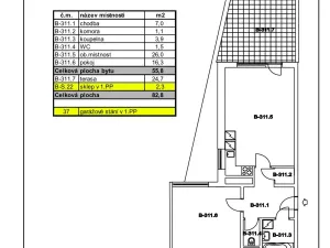 Pronájem bytu 2+kk, Praha - Letňany, Chlebovická, 56 m2