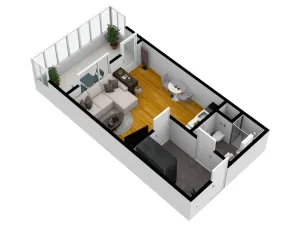 Pronájem bytu 1+kk, Praha - Michle, V dolině, 40 m2
