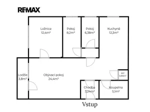 Prodej bytu 4+1, Hodonín, Jižní, 81 m2
