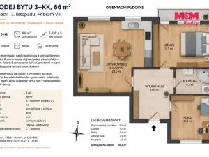 Prodej bytu 3+kk, Příbram - Příbram VII, náměstí 17. listopadu, 66 m2