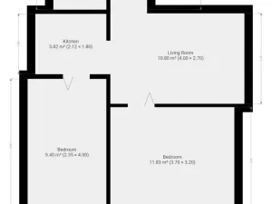 Pronájem bytu 2+1, Praha - Bubeneč, Národní obrany, 46 m2