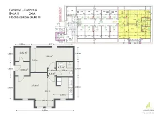 Prodej bytu 2+kk, Břeclav, 62 m2