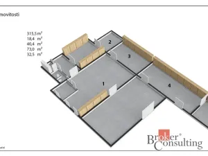 Pronájem výrobních prostor, Blešno, 435 m2