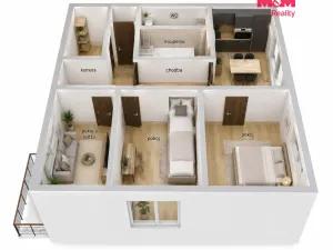 Prodej bytu 3+1, Vysoké Mýto - Litomyšlské Předměstí, U Potoka, 75 m2