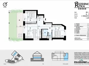 Prodej bytu 3+kk, Řitka, Všenorská, 72 m2