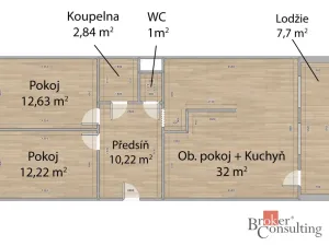 Prodej bytu 3+1, Beroun - Beroun-Město, Tovární, 71 m2