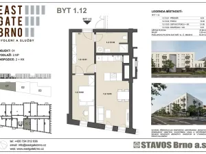 Prodej bytu 2+kk, Brno, Řípská, 48 m2
